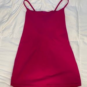 lululemon pink cross back tank with built in bra